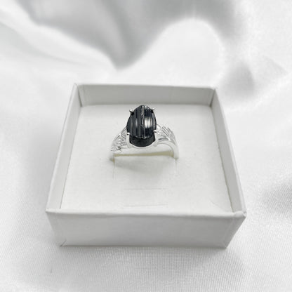 Anello Tormalina Grezza - Argento 925
