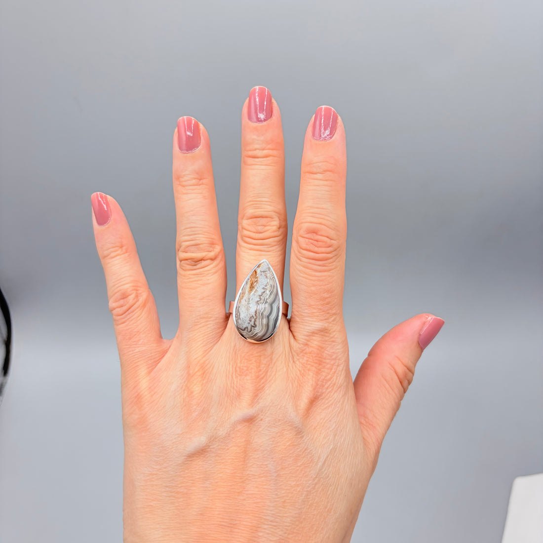 Anello Occhio di Shiva - Argento 925 - a goccia