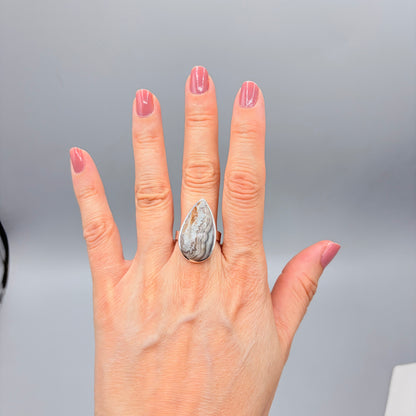Anello Occhio di Shiva - Argento 925 - a goccia