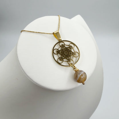 Collana Occhio di Shiva e Cubo di Metatron - GOLD