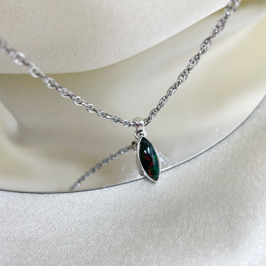 Ciondolo Opale Nero Chalama - Argento 925