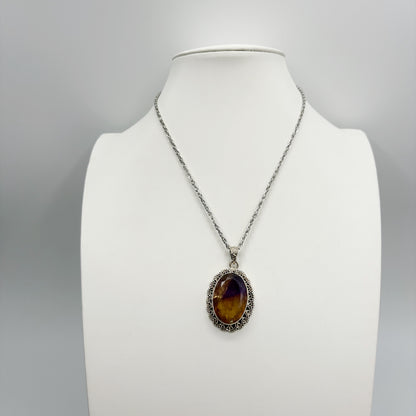 Ciondolo Ametrino Naturale Sfaccettata - Argento 925