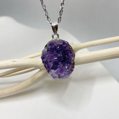 Ciondolo Ametista Grezza - Argento 925