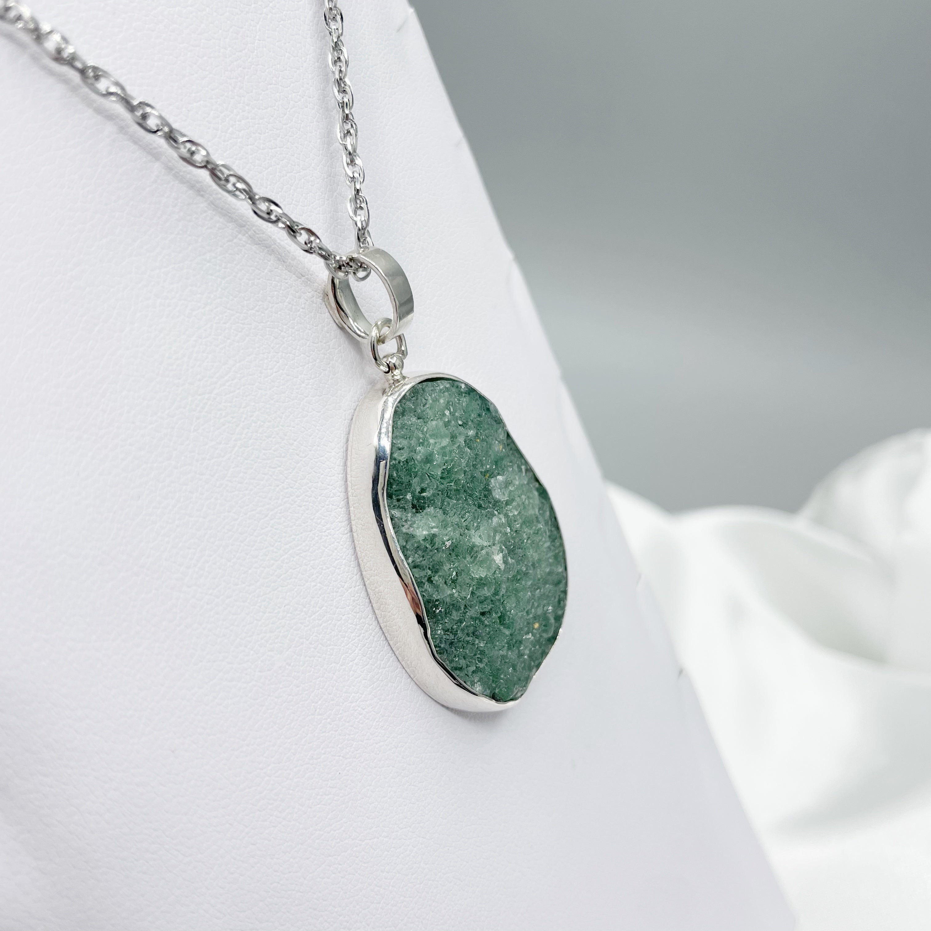 Ciondolo Drusa di Fluorite - Argento 925