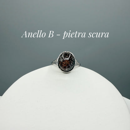 Anello Quarzo Garden e Argento 925 - Chiaro o Scuro
