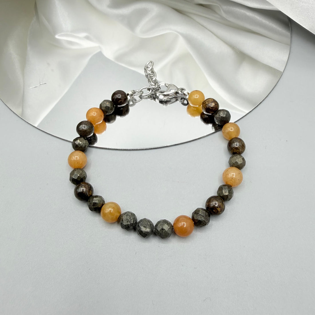 Bracciale Prosperity - Pirite, Avventurina, Bronzite
