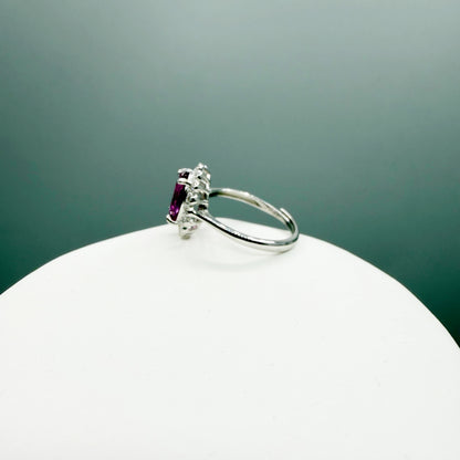 Anello Fluorite Rosa - Argento 925 - Ovale