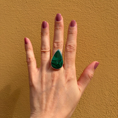 Anello Malachite Argento 925