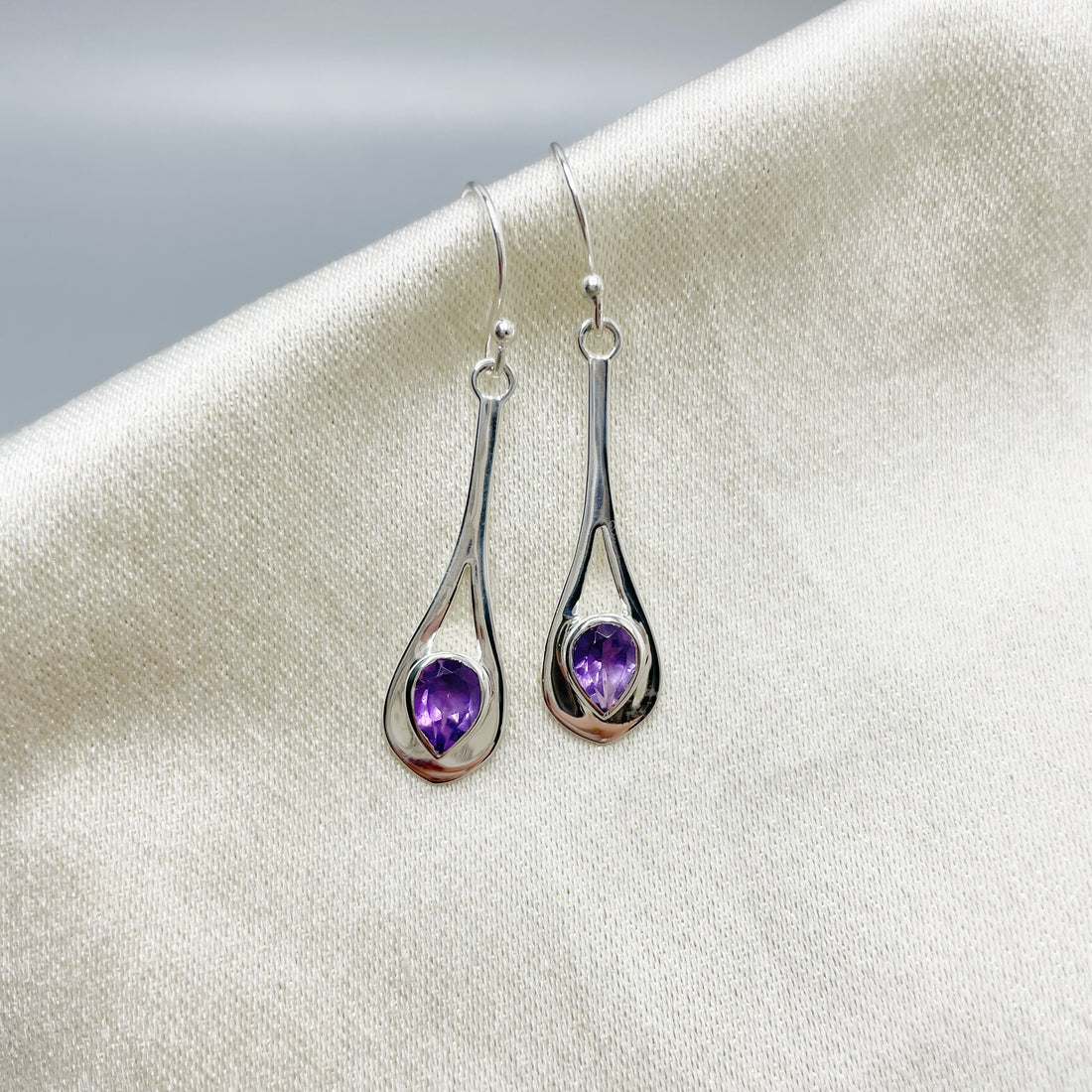 Orecchini pendenti Ametista - Argento 925