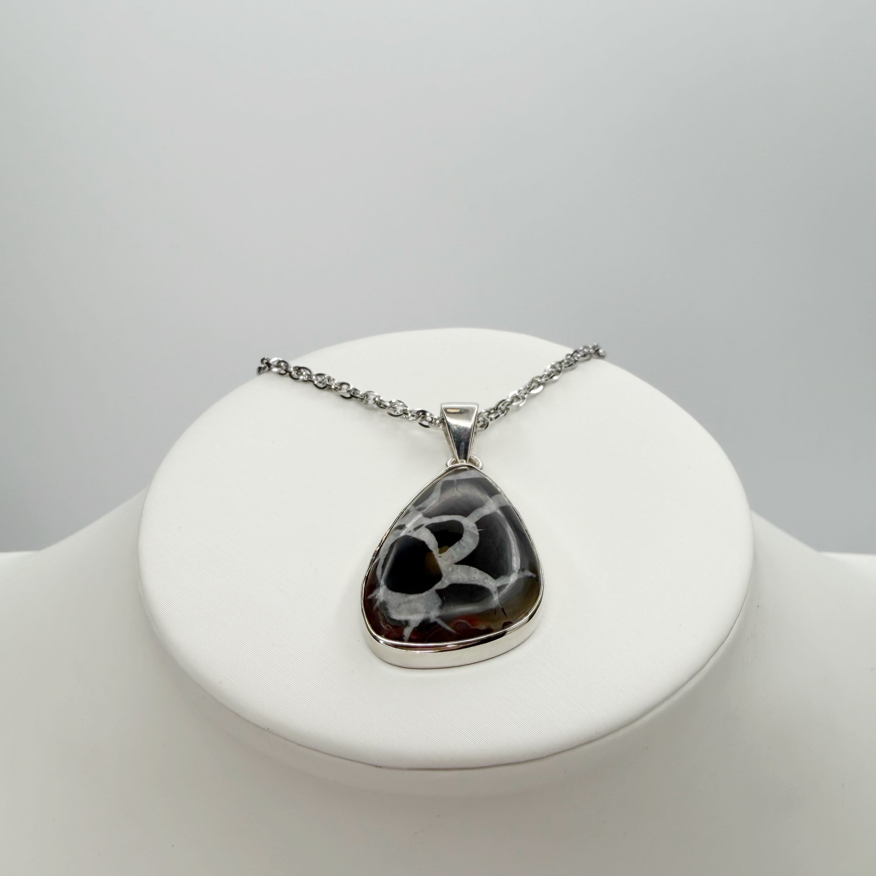 Ciondolo Septaria Nera Argento 925