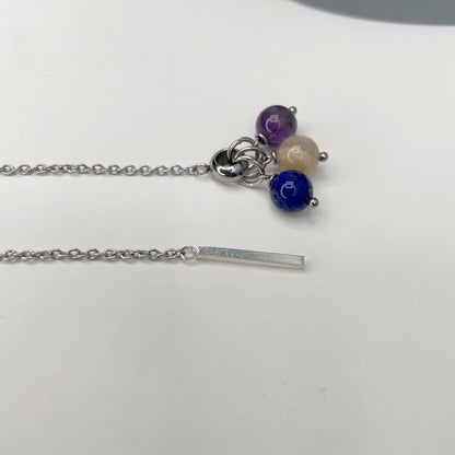 Collana Harmony Charm - Ametista, Pietra di Luna, Lapislazzuli