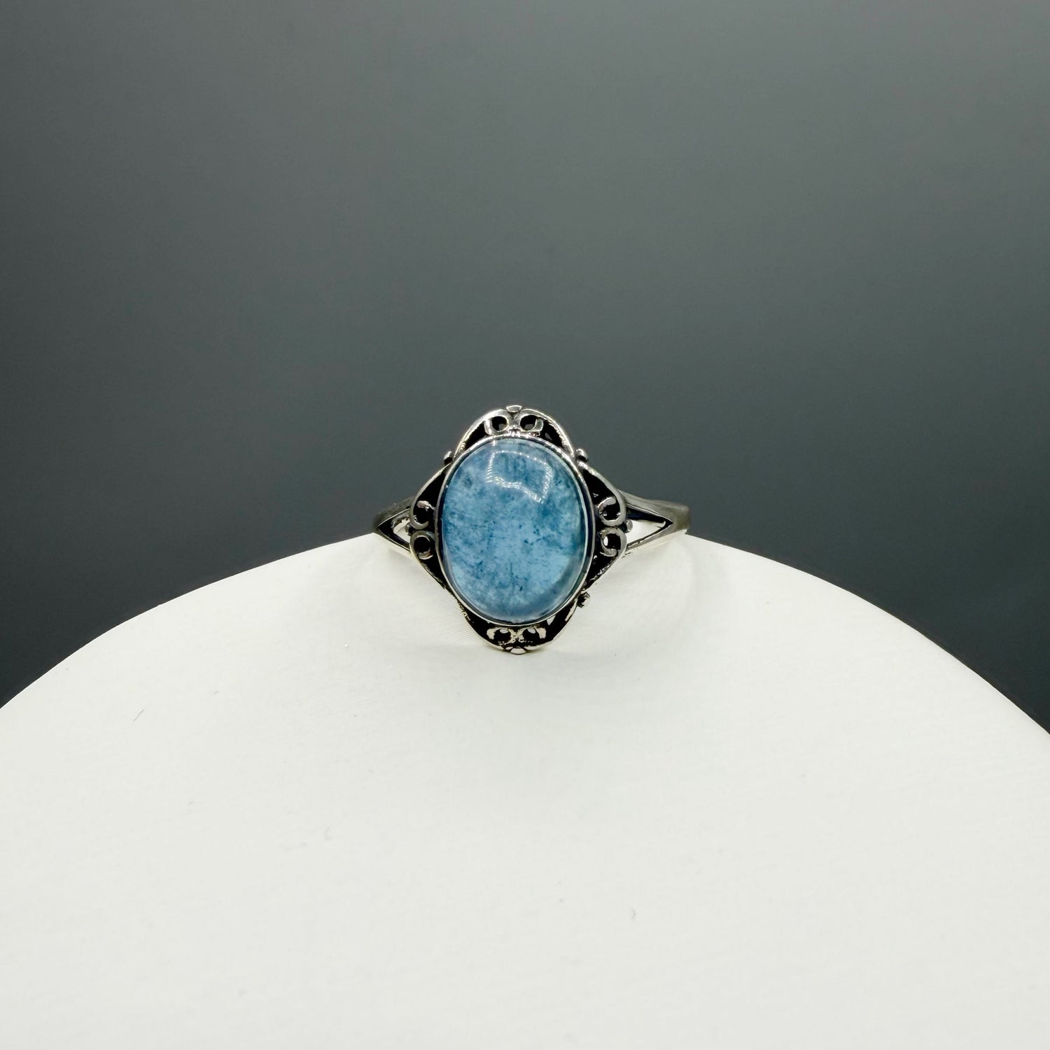 Anello Diadema Acquamarina e Argento 925