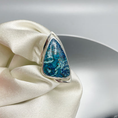 Anello Crisocolla e Argento 925