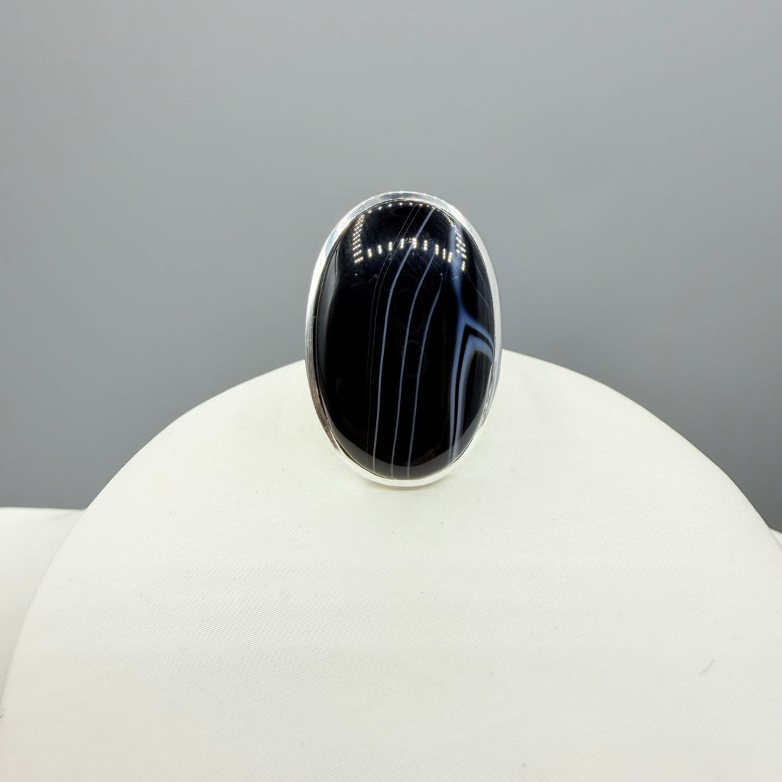 Anello Occhio di Shiva Nero - Argento 925