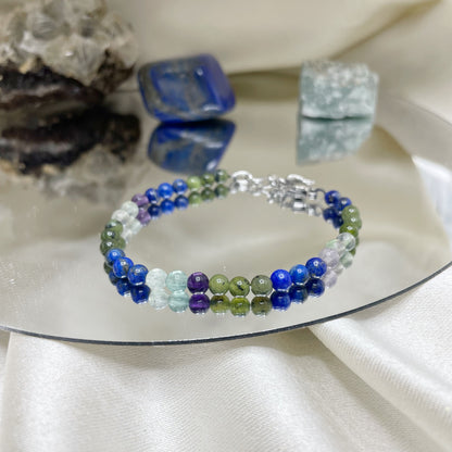 Bracciale Toro - Lapislazzuli, Giada, Fluorite