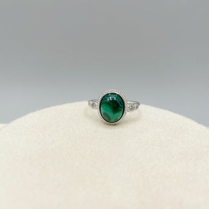 Anello Malachite Circle - Argento 925