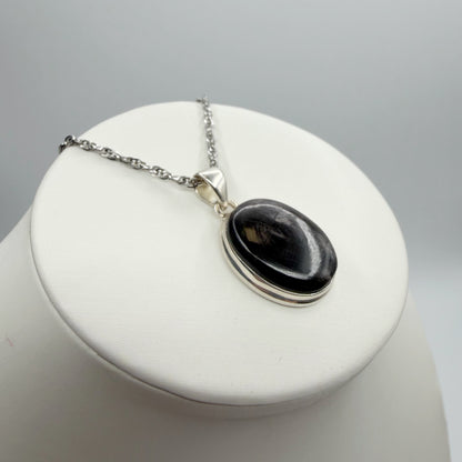 Ciondolo Iperstene Argento 925 - Ovale