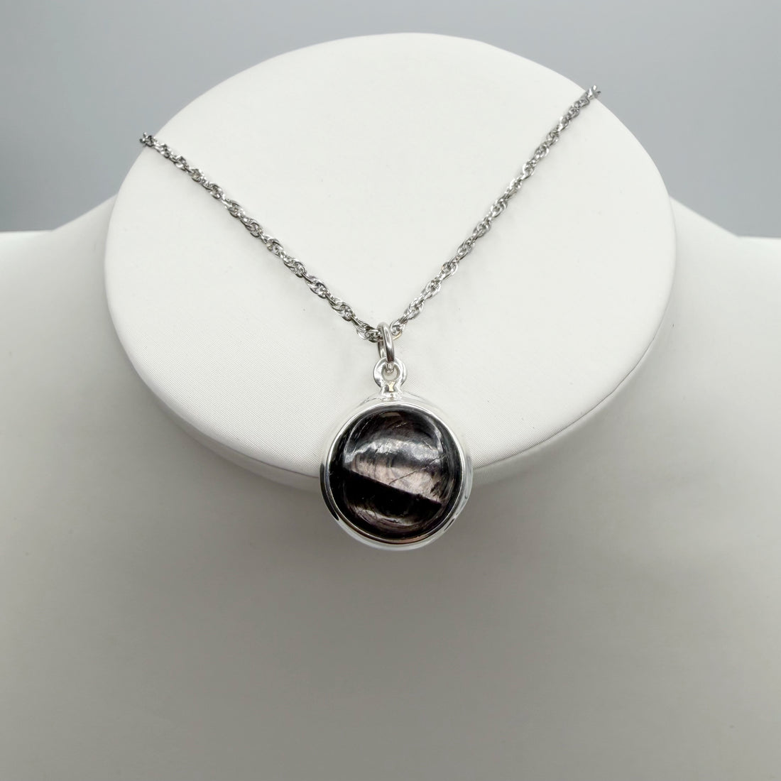 Ciondolo Iperstene Argento 925 - Tondo piccolo