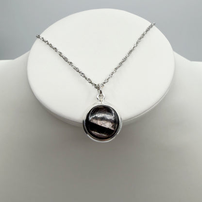 Ciondolo Iperstene Argento 925 - Tondo piccolo