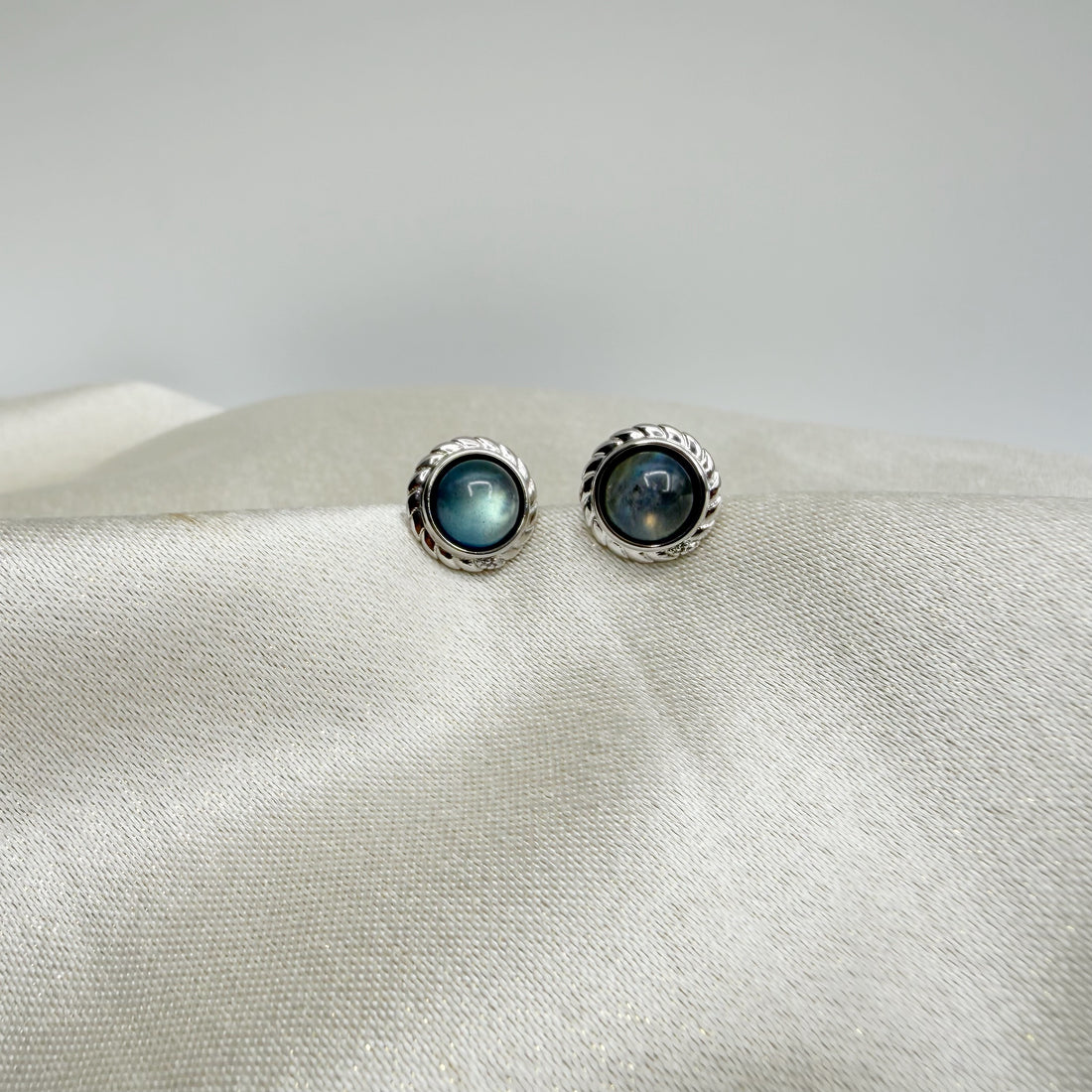 Orecchini a Lobo Labradorite Argento 925