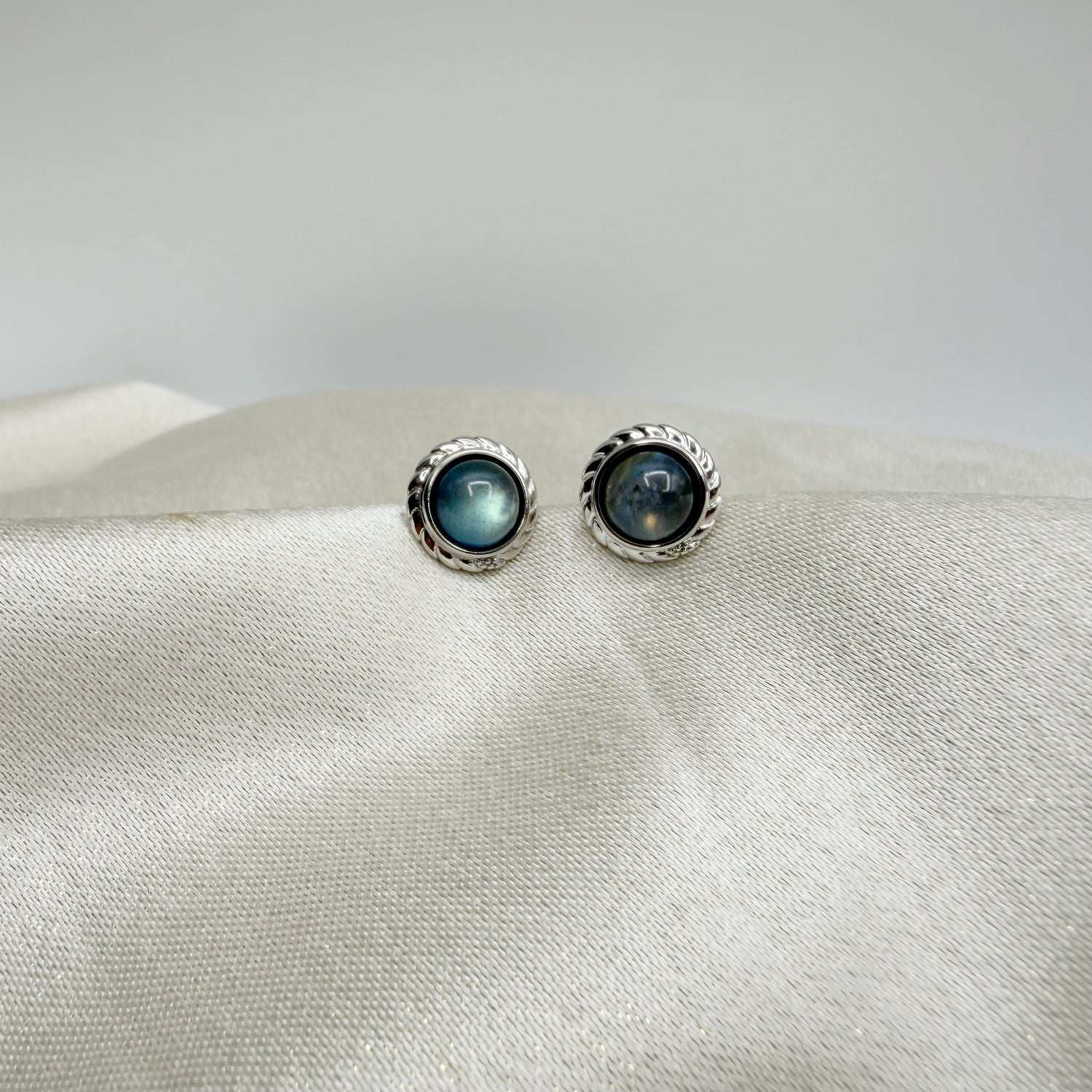 Orecchini a Lobo Labradorite Argento 925