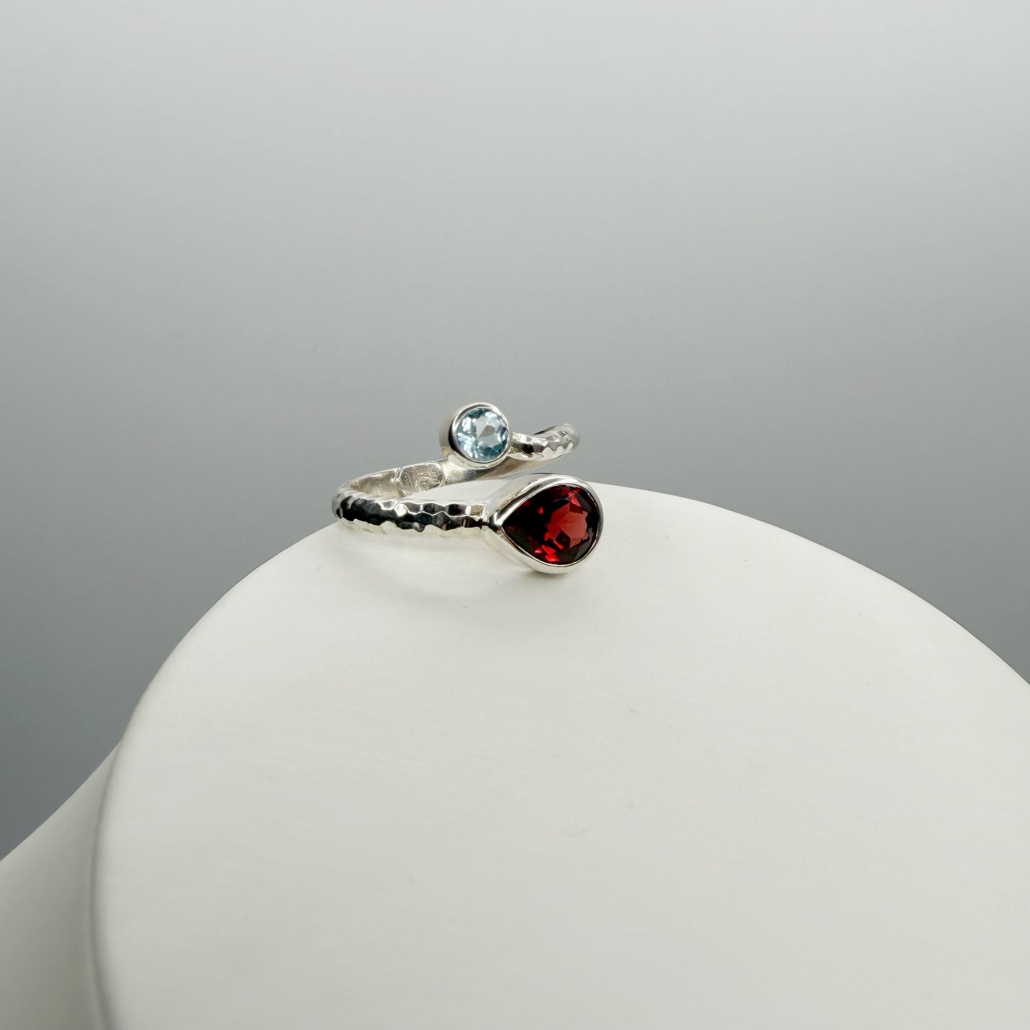 Anello Topazio e Granato - Argento 925