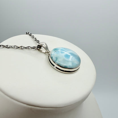Ciondolo Larimar Argento 925 - Tondo