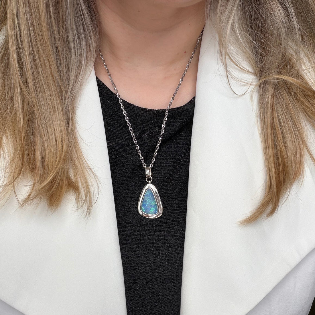 Ciondolo Opale Australiano e Argento 925