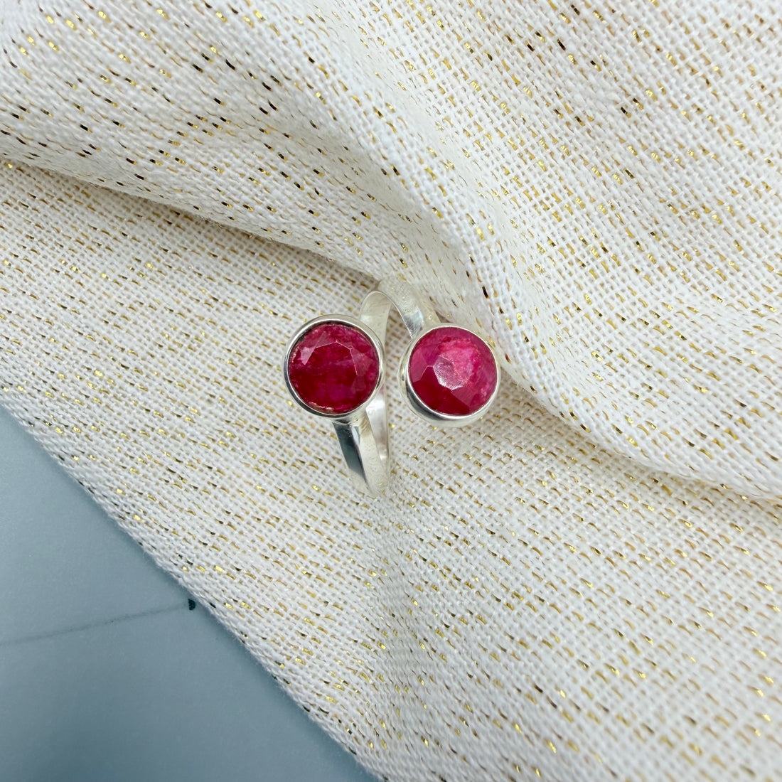 Anello Gemini Radice di Rubino - Argento 925