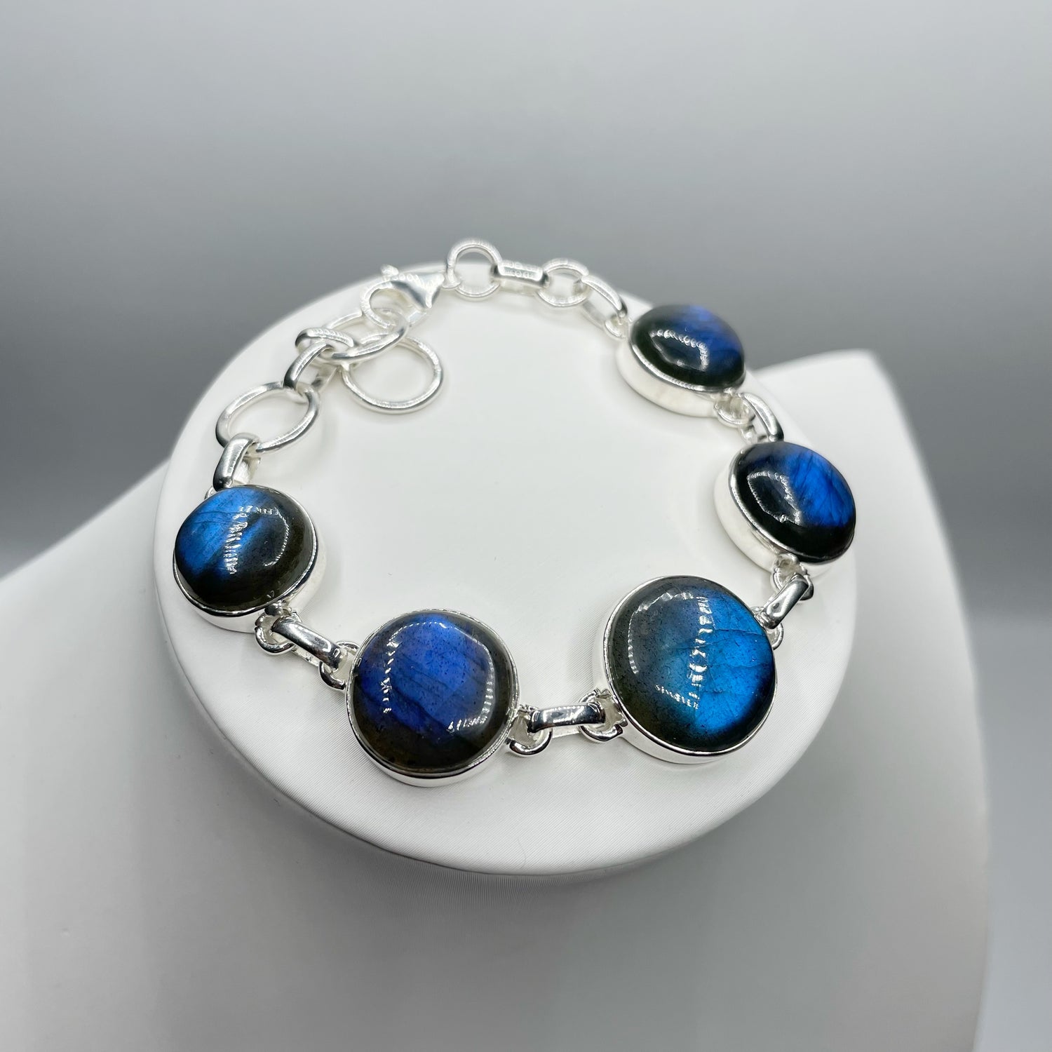 Bracciale Labradorite e Argento 925 - tondo