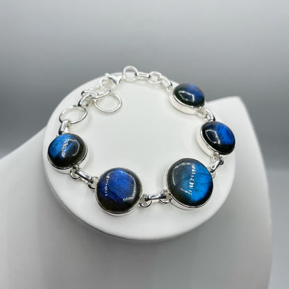 Bracciale Labradorite e Argento 925 - tondo