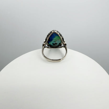 Anello Lapis e Turchese e Argento 925 - A GOCCIA