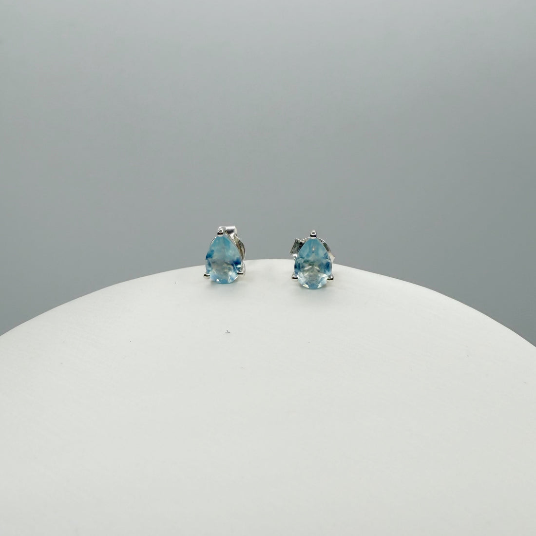 Orecchini a Lobo Acquamarina Argento 925 - a Goccia