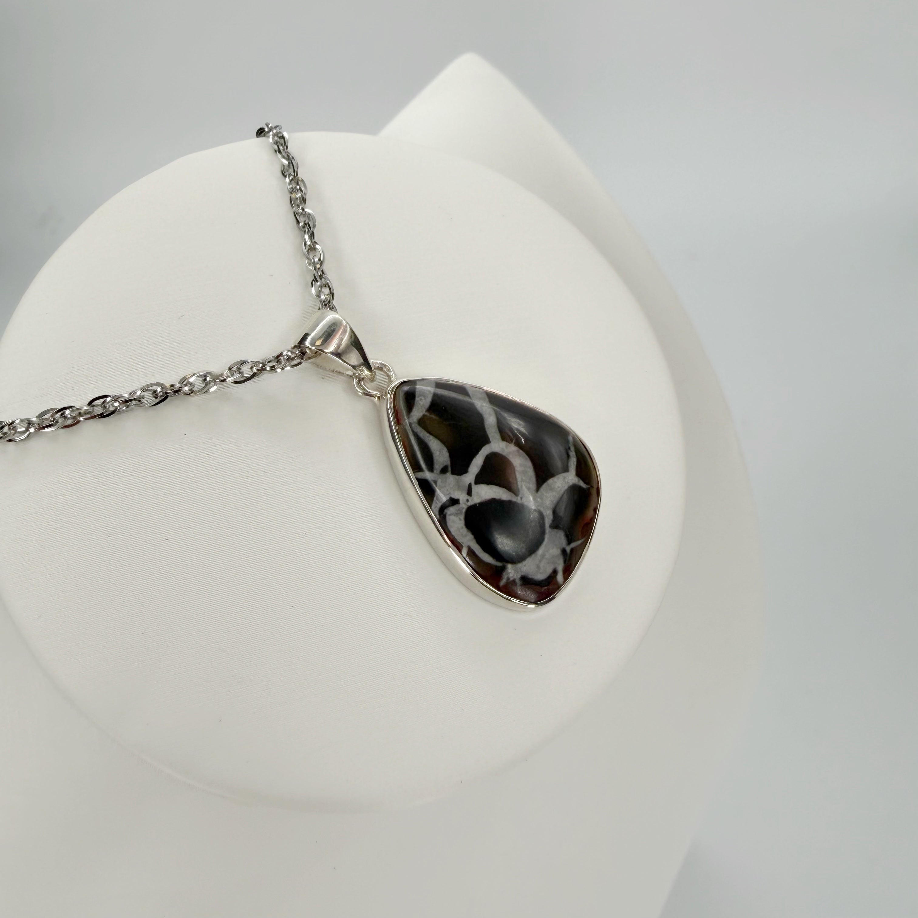 Ciondolo Septaria Nera Argento 925
