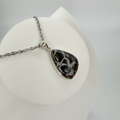 Ciondolo Septaria Nera Argento 925