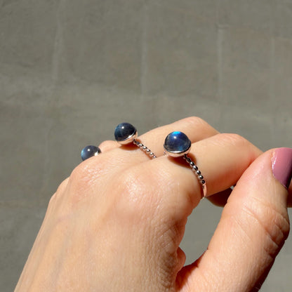 Anello Labradorite Sfera - Argento 925