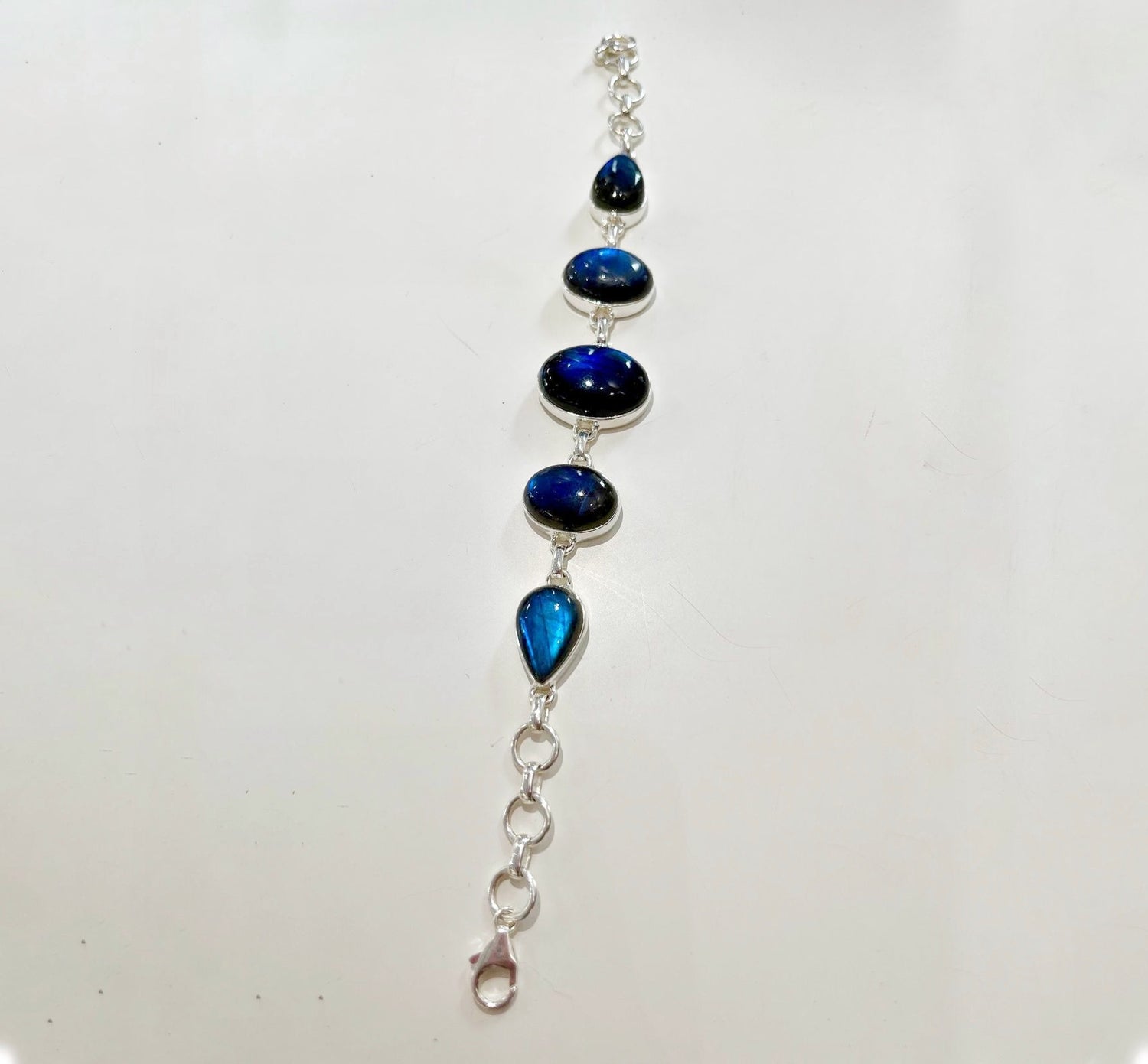 Bracciale Labradorite e Argento 925 - ovale