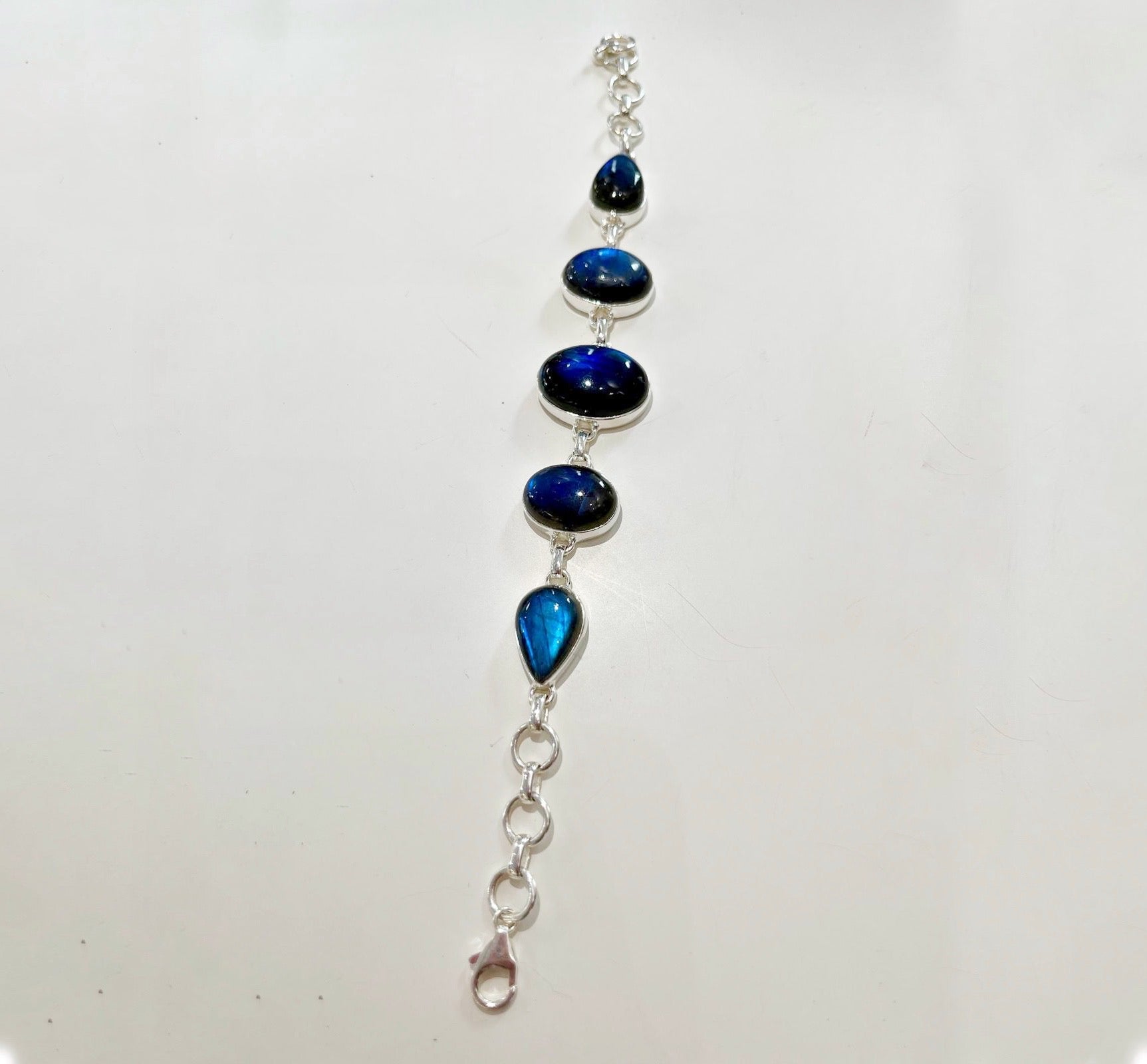 Bracciale Labradorite e Argento 925 - ovale