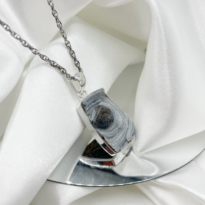 Ciondolo Desert Druzy Rettangolare - Argento 925