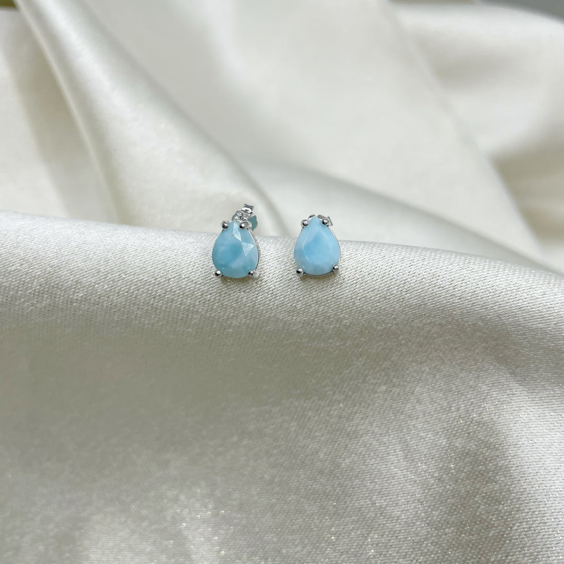 Orecchini a Lobo Larimar Argento 925 - Goccia