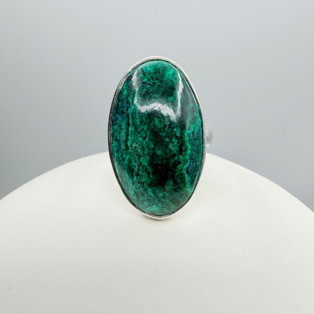 Anello Malachite e Azzurrite Argento 925 - Ovale