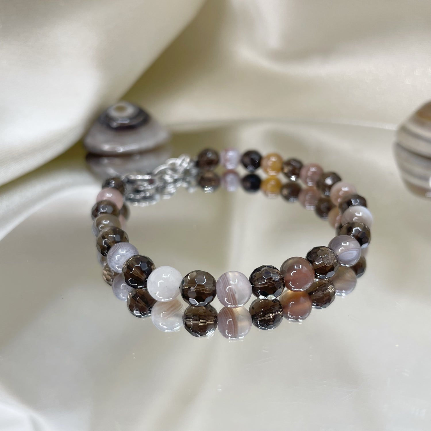 Bracciale Sigillo Protettivo - Occhio di Shiva e Quarzo Fumè - IN ARRIVO A INIZIO MAGGIO!