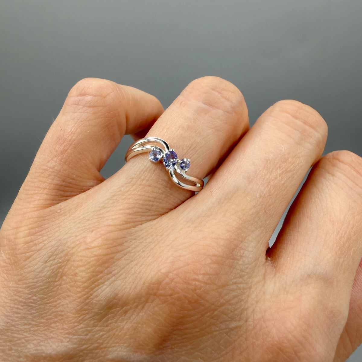 Anello Tanzanite Trilogy | Argento 925 - NON REGOLABILE
