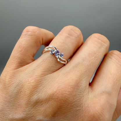 Anello Tanzanite Trilogy | Argento 925 - NON REGOLABILE