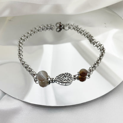 Bracciale Occhio di Shiva - Agata Botswana - LIMITED EDITION