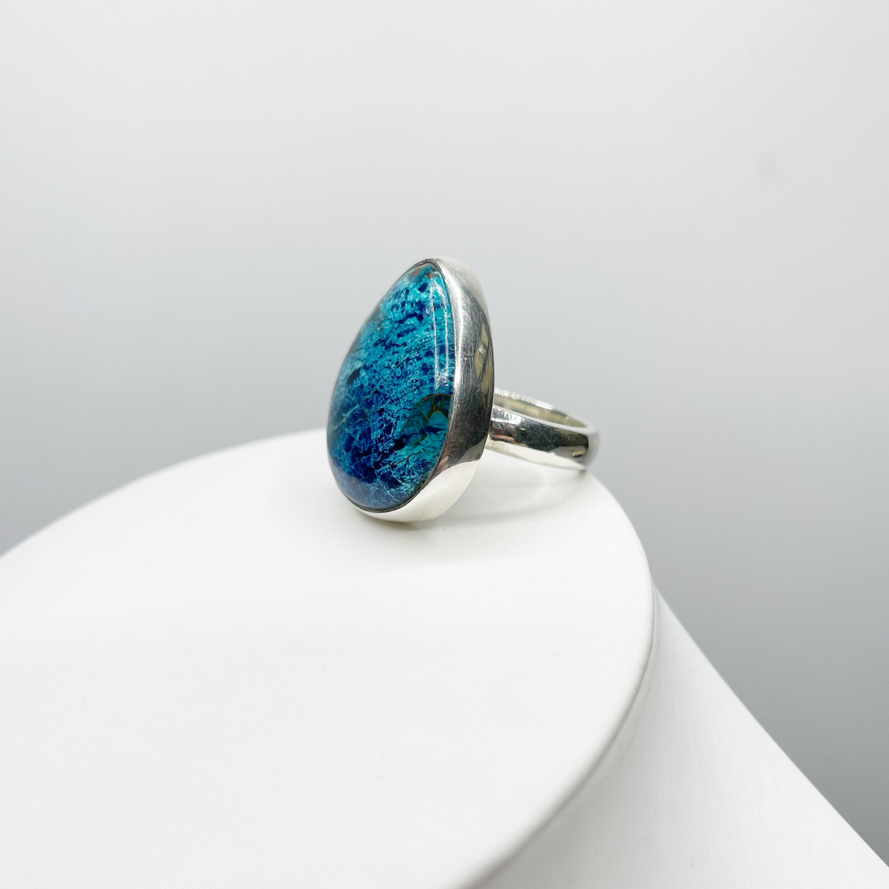 Anello Shattuckite e Argento 925 - a Goccia