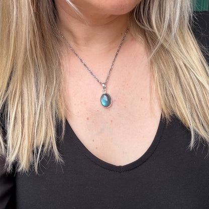 Ciondolo Labradorite Argento 925
