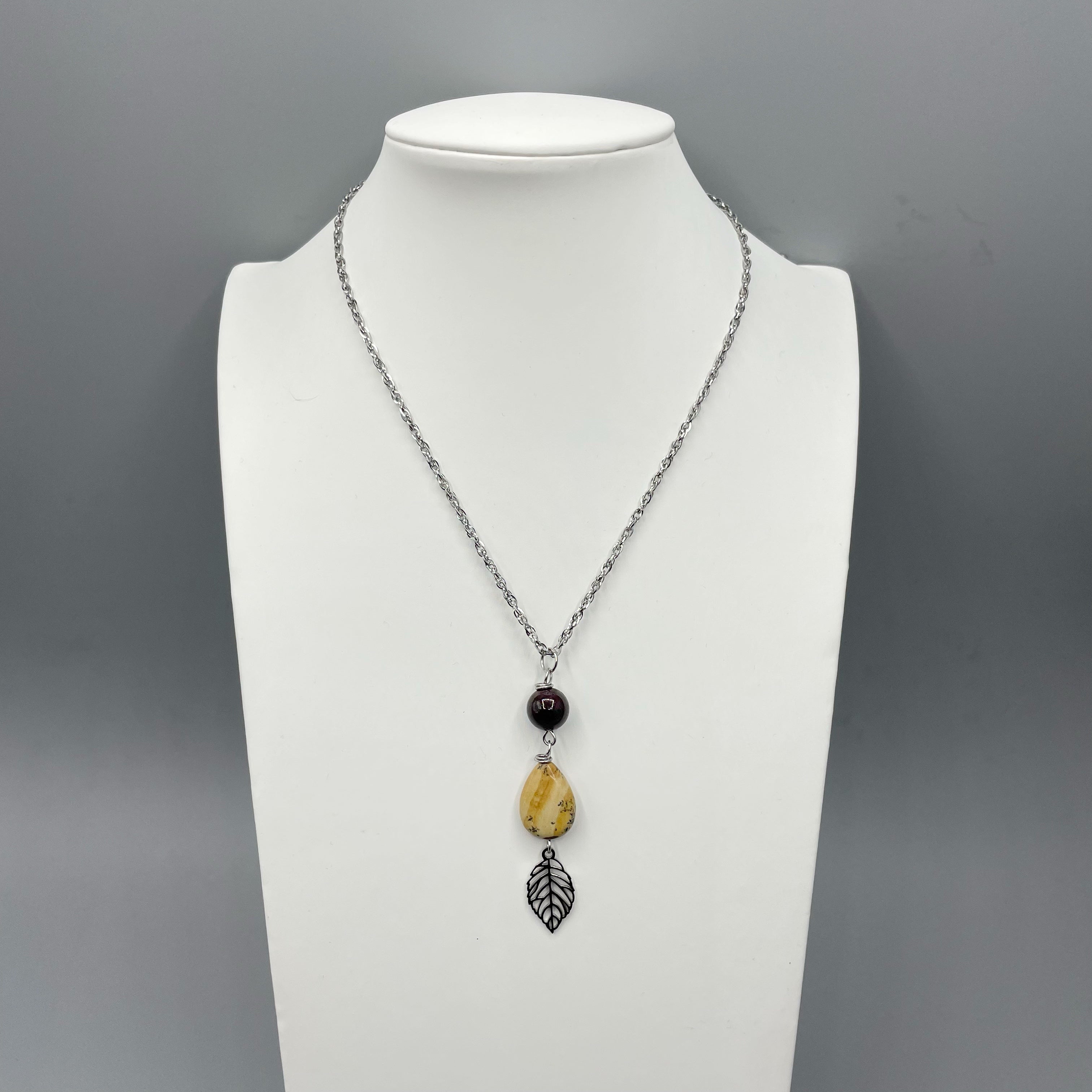 Collana del Successo - Granato e Pietra Paesina