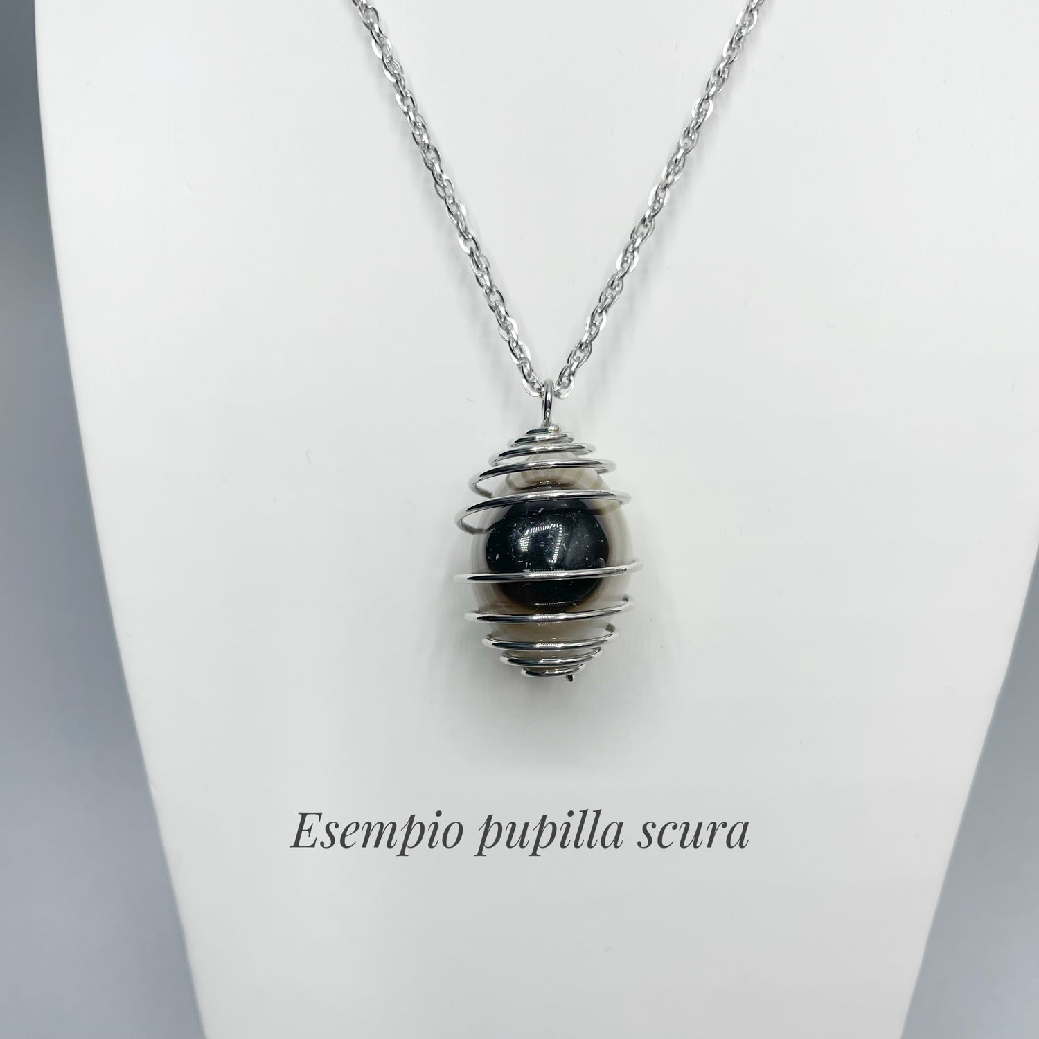 Collana Occhio di Shiva con Gabbietta - Acciaio Inossidabile