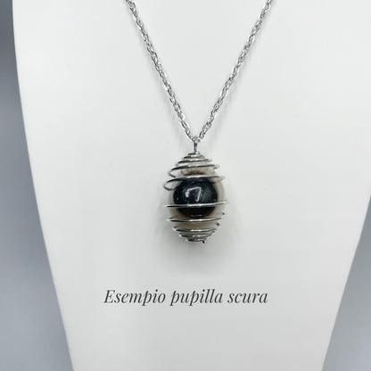 Collana Occhio di Shiva con Gabbietta - Acciaio Inossidabile